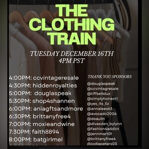 Opan Bins Clothing Train Event Poster